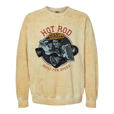 Vintage Hot Rod Retro Custom Built And Speed Classic Cars Colorblast Crewneck Sweatshirt