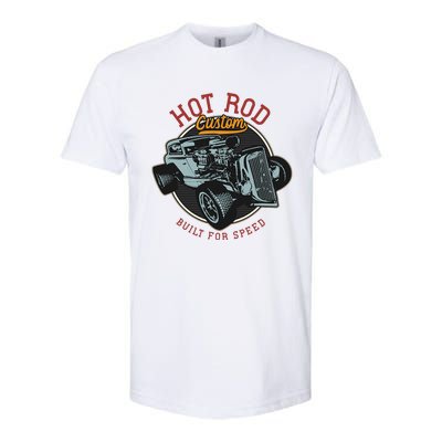 Vintage Hot Rod Retro Custom Built And Speed Classic Cars Softstyle CVC T-Shirt