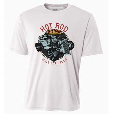 Vintage Hot Rod Retro Custom Built And Speed Classic Cars Cooling Performance Crew T-Shirt