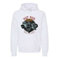 Vintage Hot Rod Retro Custom Built And Speed Classic Cars Premium Hoodie