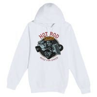 Vintage Hot Rod Retro Custom Built And Speed Classic Cars Premium Pullover Hoodie