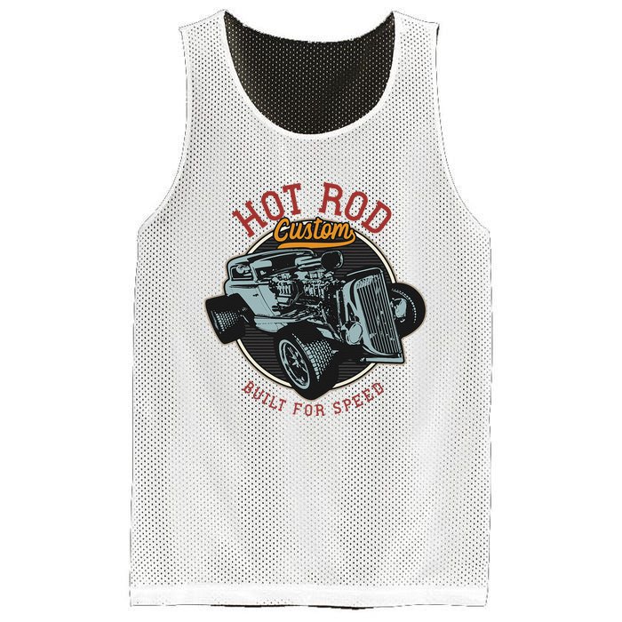 Vintage Hot Rod Retro Custom Built And Speed Classic Cars Mesh Reversible Basketball Jersey Tank