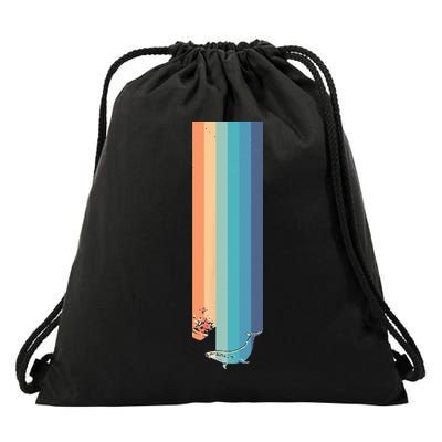 Vintage Hitchhiker Retro Hitchhikers Guide To The Galaxy Drawstring Bag