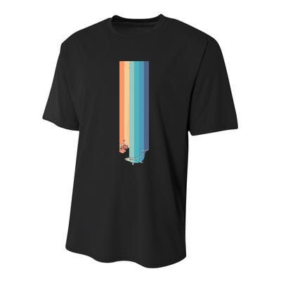 Vintage Hitchhiker Retro Hitchhikers Guide To The Galaxy Youth Performance Sprint T-Shirt