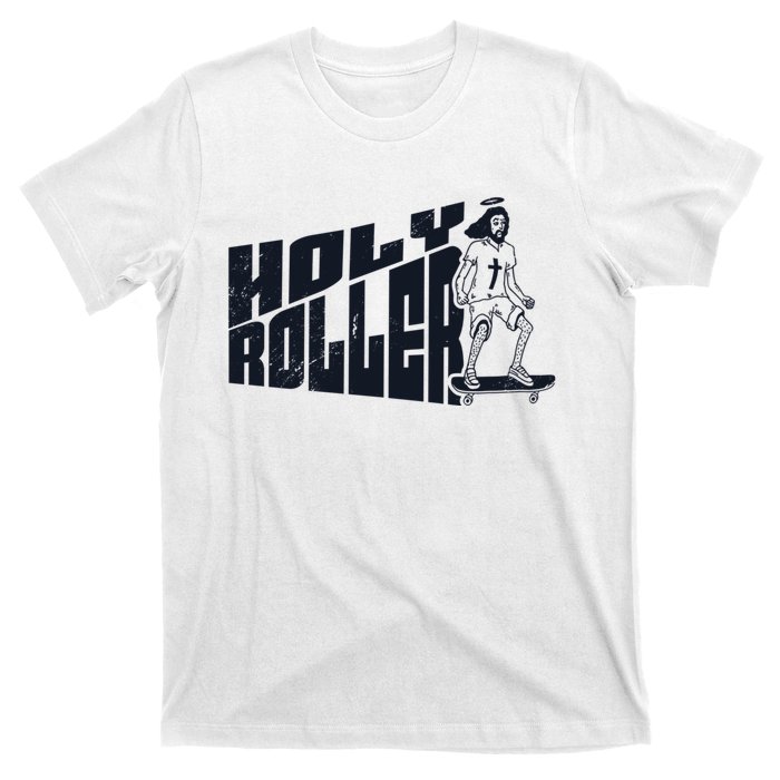 Vintage Holy Roller Funny Skateboarding Jesus Skater Jesus T-Shirt