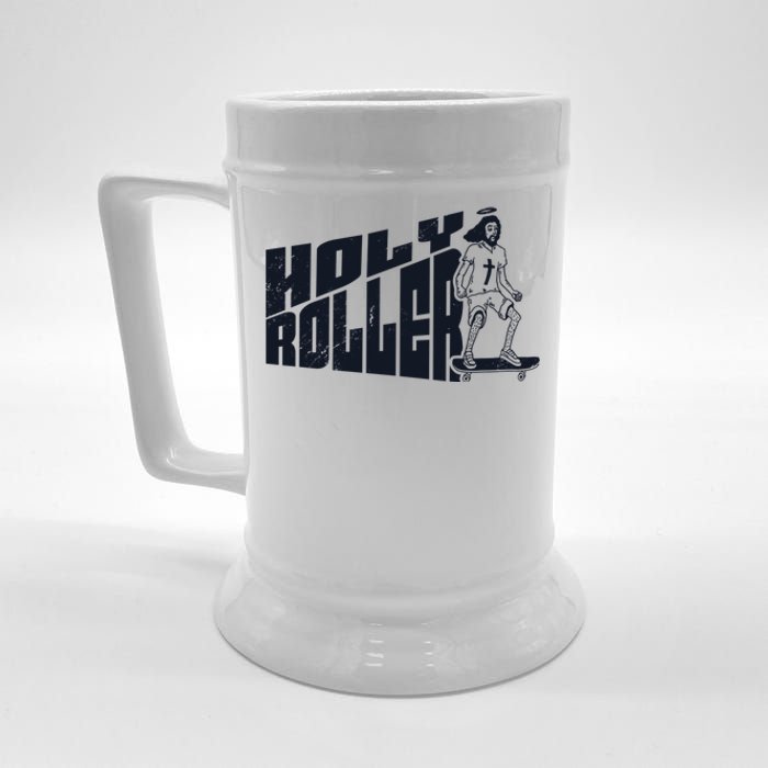 Vintage Holy Roller Funny Skateboarding Jesus Skater Jesus Beer Stein