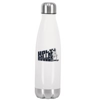 Vintage Holy Roller Funny Skateboarding Jesus Skater Jesus Stainless Steel Insulated Water Bottle