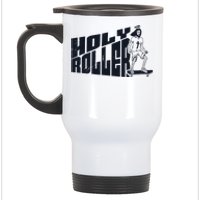 Vintage Holy Roller Funny Skateboarding Jesus Skater Jesus Stainless Steel Travel Mug