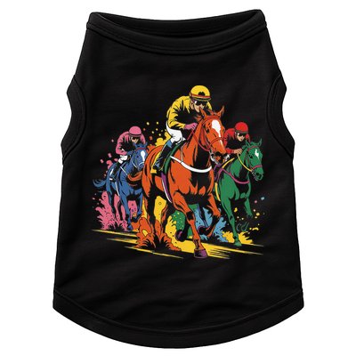 Vintage Horse Racing Painting Horse And Derby Lovers Doggie Tank