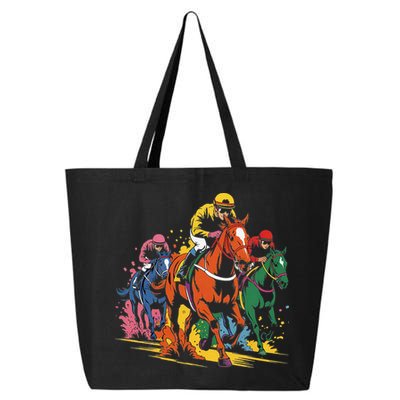 Vintage Horse Racing Painting Horse And Derby Lovers 25L Jumbo Tote