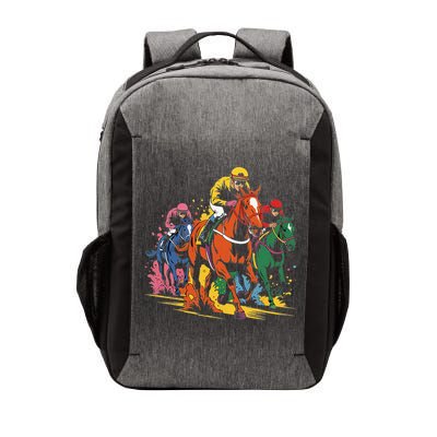 Vintage Horse Racing Painting Horse And Derby Lovers Vector Backpack
