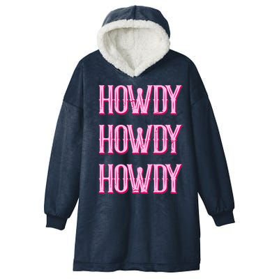 Vintage Howdy Rodeo Western Country Southern Cowgirl Hooded Wearable Blanket