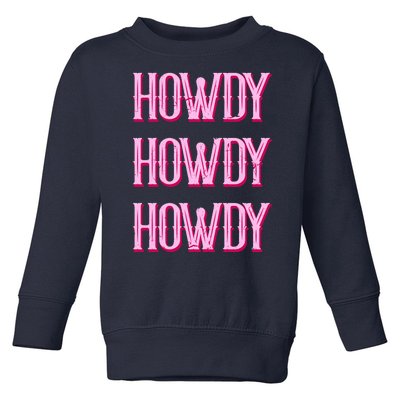 Vintage Howdy Rodeo Western Country Southern Cowgirl Toddler Sweatshirt