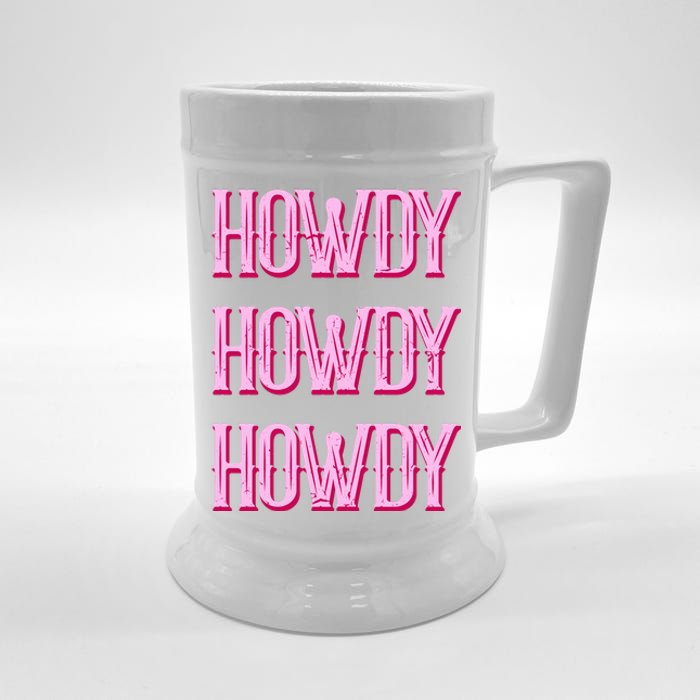 Vintage Howdy Rodeo Western Country Southern Cowgirl Beer Stein