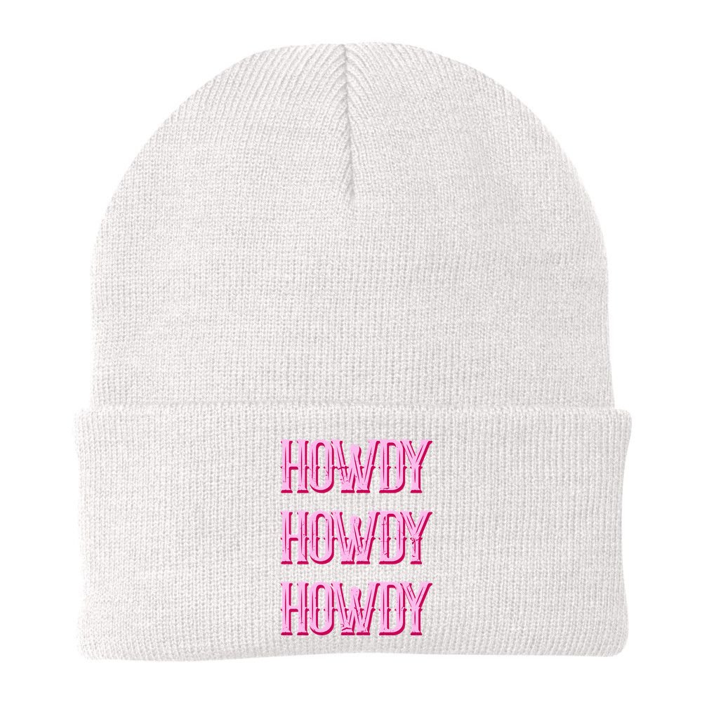 Vintage Howdy Rodeo Western Country Southern Cowgirl Beanie