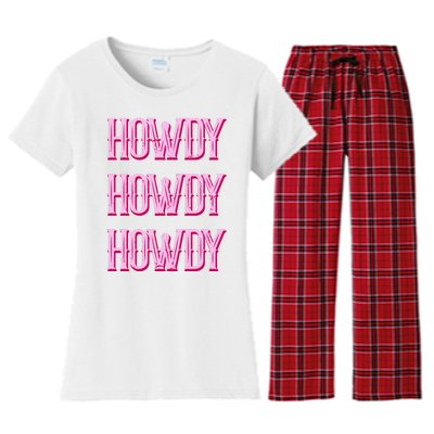 Vintage Howdy Rodeo Western Country Southern Cowgirl Women's Flannel Pajama Set