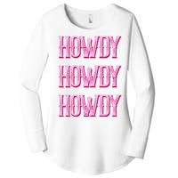 Vintage Howdy Rodeo Western Country Southern Cowgirl Women's Perfect Tri Tunic Long Sleeve Shirt