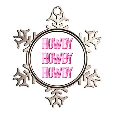 Vintage Howdy Rodeo Western Country Southern Cowgirl Metallic Star Ornament