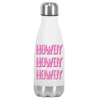 Vintage Howdy Rodeo Western Country Southern Cowgirl Stainless Steel Insulated Water Bottle