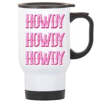 Vintage Howdy Rodeo Western Country Southern Cowgirl Stainless Steel Travel Mug