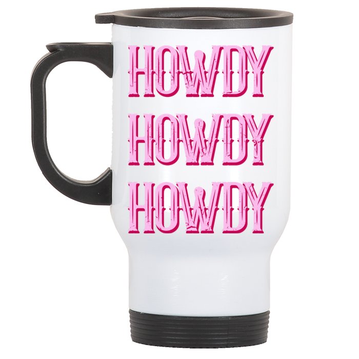 Vintage Howdy Rodeo Western Country Southern Cowgirl Stainless Steel Travel Mug