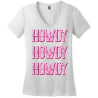 Vintage Howdy Rodeo Western Country Southern Cowgirl Women's V-Neck T-Shirt