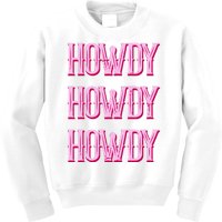 Vintage Howdy Rodeo Western Country Southern Cowgirl Kids Sweatshirt