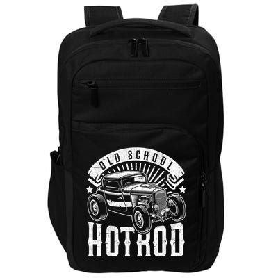 Vintage Hot Rod Old School Retro Speed And Power Gift Impact Tech Backpack