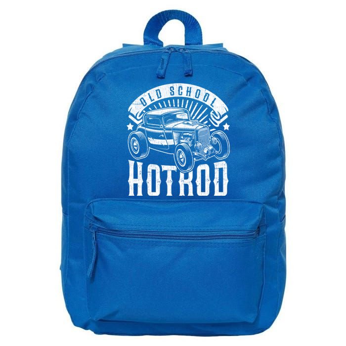 Vintage Hot Rod Old School Retro Speed And Power Gift 16 in Basic Backpack