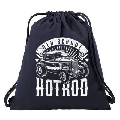 Vintage Hot Rod Old School Retro Speed And Power Gift Drawstring Bag