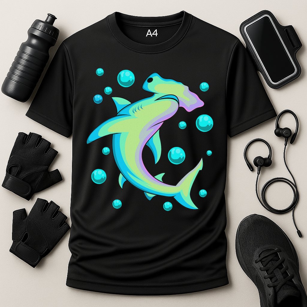 Vintage Hammerhead Shark Cooling Performance Crew T-Shirt