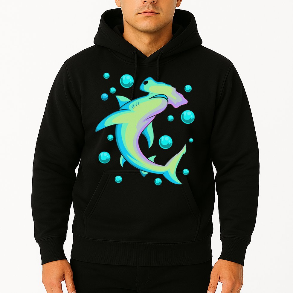 Vintage Hammerhead Shark Hoodie