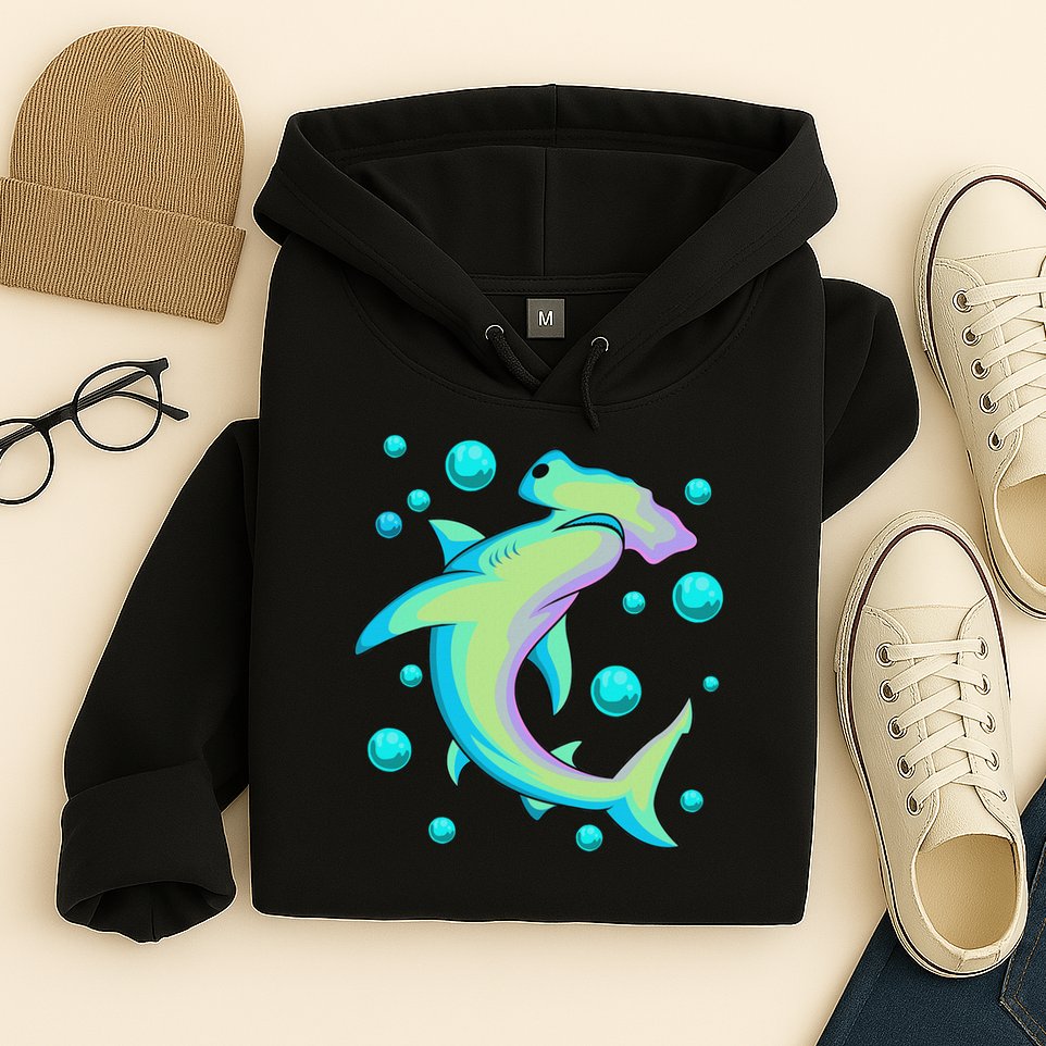 Vintage Hammerhead Shark Hoodie