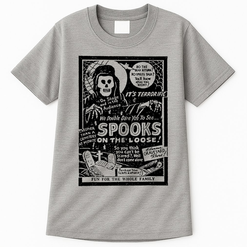 Vintage Halloween Skeleton Horror Movie Midnight Spook Show Tall T-Shirt
