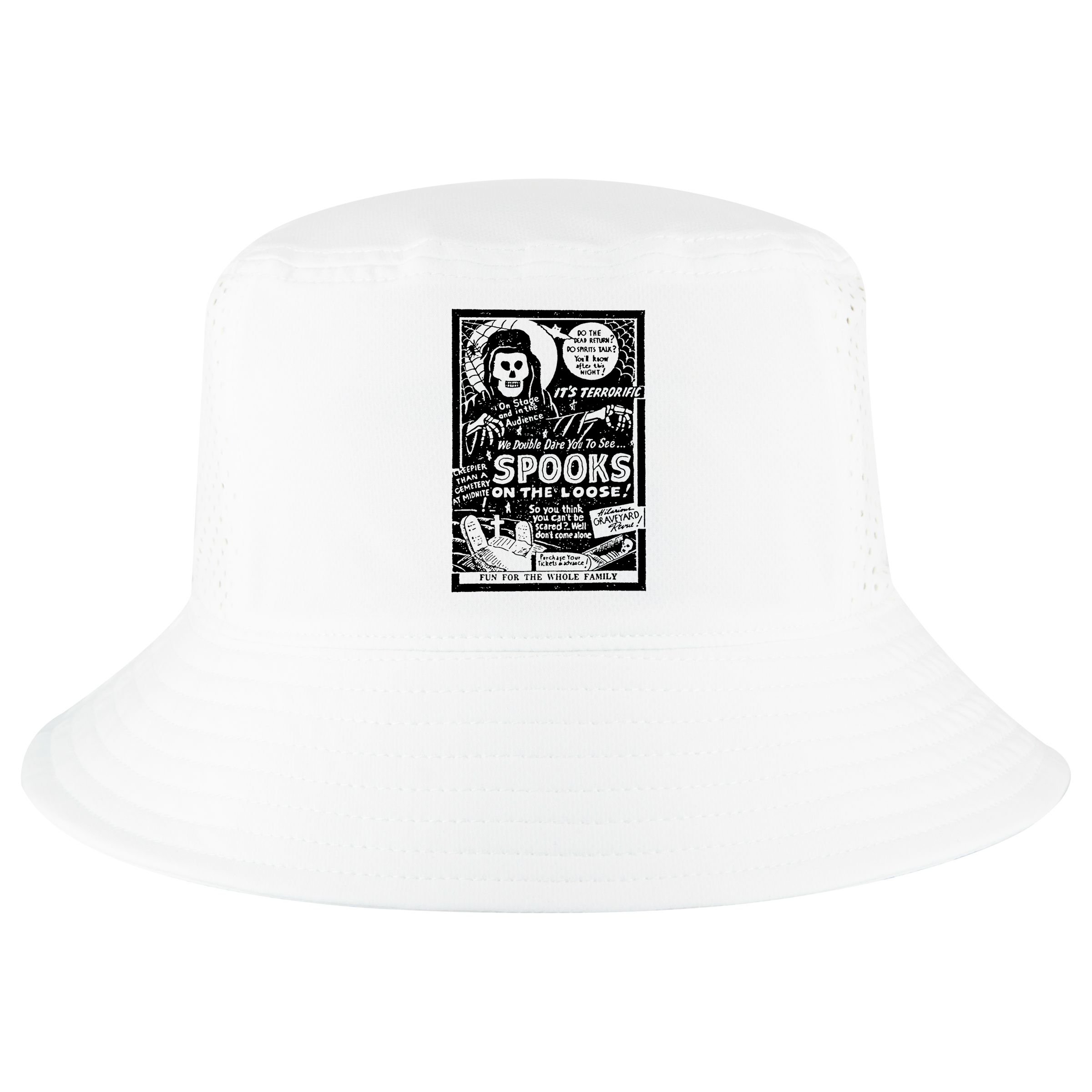 Vintage Halloween Skeleton Horror Movie Midnight Spook Show Cool Comfort Performance Bucket Hat
