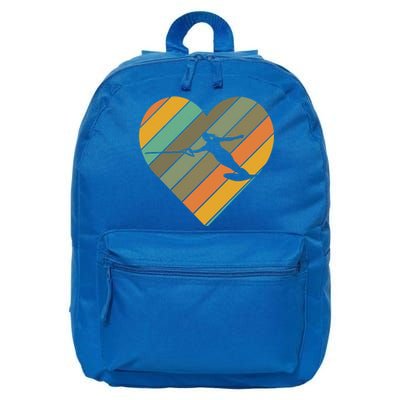 Vintage Heart Ski Rope Wave Lover Water Skiing Athletes Meaningful Gift 16 in Basic Backpack