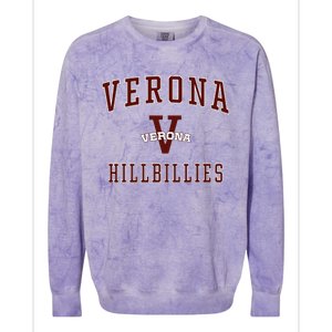 Verona High School Hillbillies Colorblast Crewneck Sweatshirt