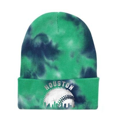 Vintage Houston Skyline City Baseball Tie Dye 12in Knit Beanie