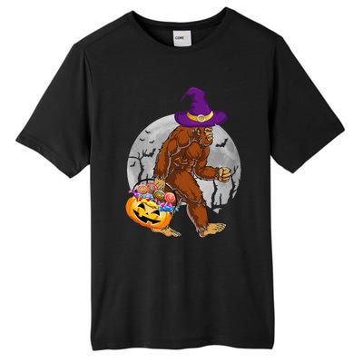 Vintage Halloween Scary Bigfoot Witch Hat Moon Witchy Gift Tall Fusion ChromaSoft Performance T-Shirt