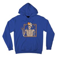 Vintage Halloween Skeleton Rock On Hand Skeleton Gift Hoodie