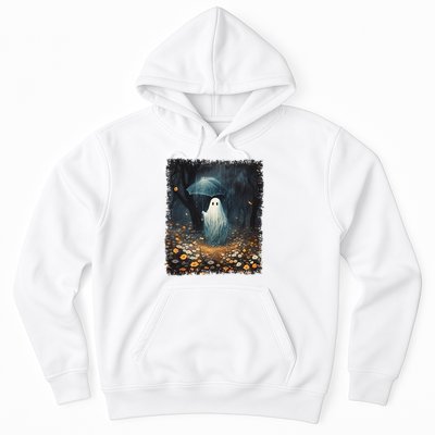 Vintage Halloween Spooky Ghost In The Forest Umbrella Gothic Hoodie