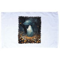 Vintage Halloween Spooky Ghost In The Forest Umbrella Gothic Microfiber Hand Towel