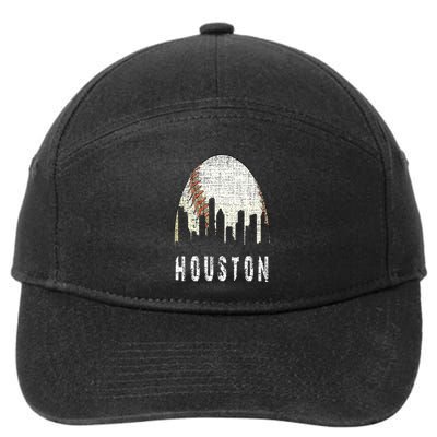 Vintage Houston Skyline City Baseball  Met At Gameday 7-Panel Snapback Hat