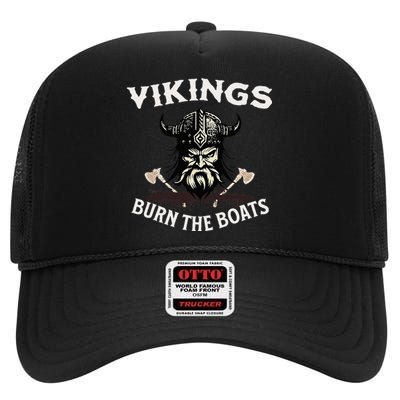 Vikings High School College Sports Motivation High Crown Mesh Back Trucker Hat