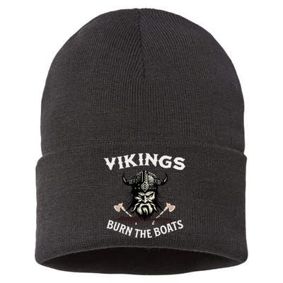 Vikings High School College Sports Motivation Sustainable Knit Beanie