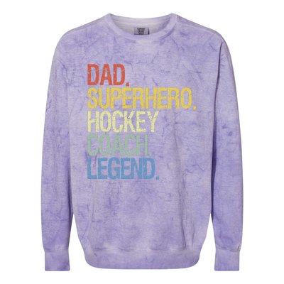 Vintage Hockey Saying Coach Ice Hockey Player Colorblast Crewneck Sweatshirt