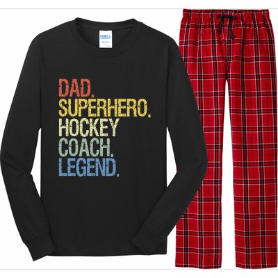 Vintage Hockey Saying Coach Ice Hockey Player Long Sleeve Pajama Set