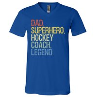 Vintage Hockey Saying Coach Ice Hockey Player V-Neck T-Shirt