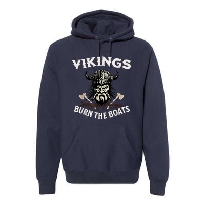 Vikings High School College Sports Motivation Premium Hoodie