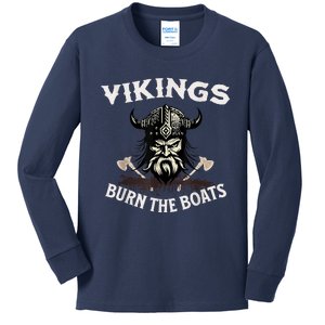 Vikings High School College Sports Motivation Kids Long Sleeve Shirt